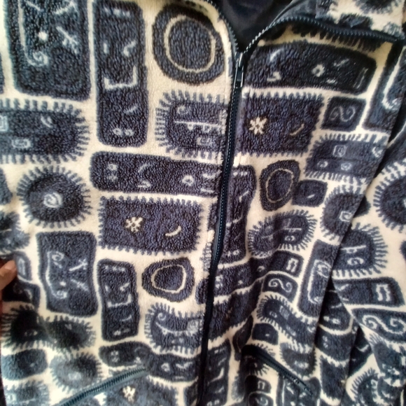 Cabincore Eclectic Grandpa Gorpcore Vintage Fleece ZIP-UP Made In Canada - Picture 6 of 6